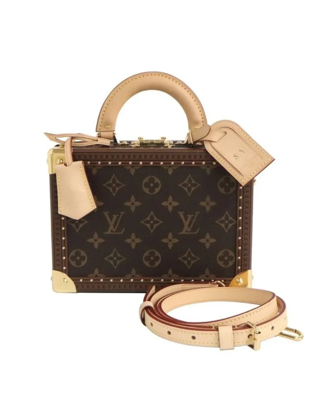 Louis Vuitton Monogram Petite Valise Trunk 2-Way Handbag